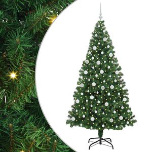 vidaXL С изкуствено коледно дърво с 300 LED светодиода Зелен 210 cm
