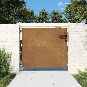 vidaXL Градинска порта 85x75 см, кортенова стомана