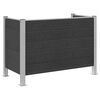 vidaXL Оградка за кошче Сиво 161 x 85 x 115 см Алуминий и WPC