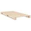 vidaXL Рамка за легло с табла, 100x200 см, борово дърво масив