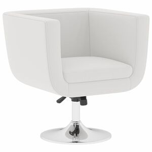 vidaXL Бар табуретка, бяла, изкуствена кожа