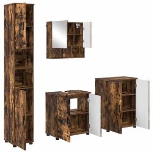 vidaXL Комплект мебели за баня 4 бр. Димян дъб 61 x 35 x 64 см