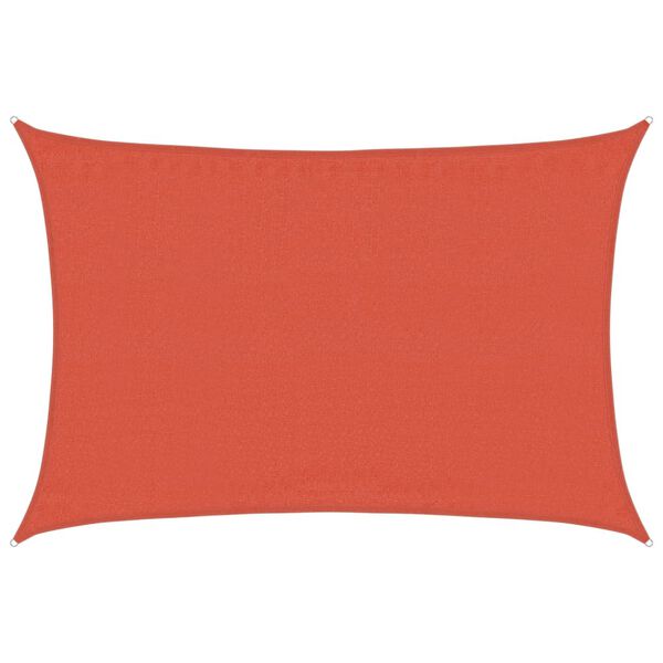 vidaXL Платно-сенник, 160 г/м&sup2;, правоъгълно, теракота, 3,5x5 м, HDPE