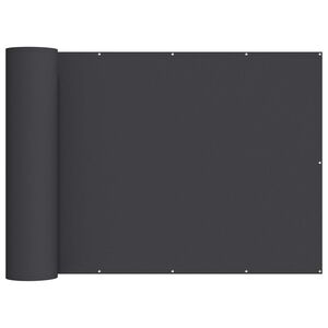 vidaXL Прозорец за балкон 200 x 300 cm Тъкан с PU покритие Черно