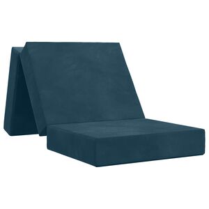 vidaXL Сгъваем диван легло 90 x 67 x 45 см Синьо