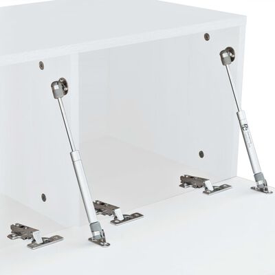 vidaXL ТВ шкафове, 2 бр, ПДЧ, 120x40x34 см, силен гланц, бели