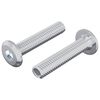 vidaXL Заключващ винт Едноцветен 2 бр. Сребристо M6 x 30 mm Стомана