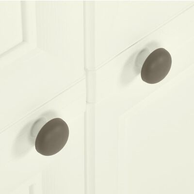 vidaXL Пластмасов шкаф, 79x43x85,5 см, дървен дизайн, ванилов лед