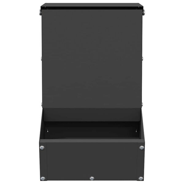 vidaXL Хранилка за зайци Черно 17,5 x 26 x 28,5 см