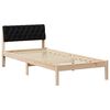 vidaXL Рамка на леглото Кафяв и черен 90 x 190 cm Борово дърво масив