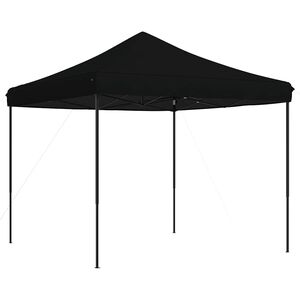 vidaXL Сгъваема парти шатра, pop-up, черна, 292x292x315 см