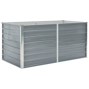 vidaXL Повдигната градинска леха 160 x 80 x 77 см поцинкована стомана