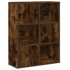 vidaXL Библиотека, опушен дъб, 60x24x76,5 см, инженерно дърво