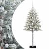 vidaXL Изкуствена коледна елха с топки 120 см 150 LED светодиода