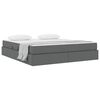vidaXL Легло с място за съхранение и матрак Тъмен сив 180 x 200 cm
