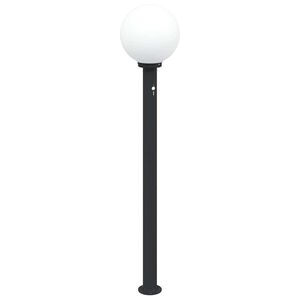 vidaXL Осветителна колона със сензор 120 см, черна, IP44