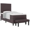 vidaXL Легло с пружинирана основа Тъмен кафяв 80 x 200 cm текстил