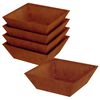 vidaXL Градинска саксия 5 pcs Ръждясало 50 x 50 x 15 см