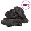 vidaXL Вулканични камъни 10 кг черни 10-30 см
