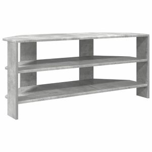 vidaXL Ъгловшкафзателевизор 100 x 40,5 x 45 cm Бетонно сиво