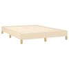 vidaXL Рамка за легло без матрак, кремава, 140x190 см, плат
