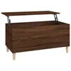 vidaXL Маса за кафе, кафяв дъб, 90x44,5x45 см, инженерно дърво