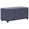 281376 vidaXL Storage Ottoman 87,5 cm Grey Faux Suede Leather