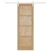 vidaXL Преплъзваща се врата Кафяво 73,5 x 211 см Солидно борово дърво