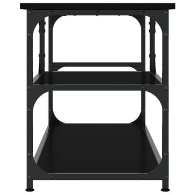 vidaXL ТB шкаф, черен, 103x38x46,5 см, инженерно дърво и стомана