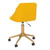 vidaXL Въртящи се трапезни столове, 4 бр, жълти, кадифе