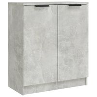 vidaXL Сайдборд, бетонно сив, 60x30x70 см, инженерно дърво