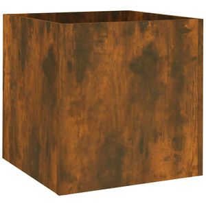 vidaXL Плантерна кутия, Опушен дъб, 40x40x40 см, инженерно дърво