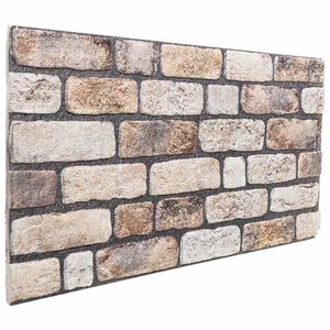 vidaXL Стенни панели 10 бр. 100 x 50 cm Светло кафяво EPS пяна