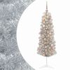vidaXL Изкуствена тясна коледна елха с топка 150 см 150 LED светодиода