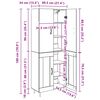 vidaXL Висок шкаф Старо дърво 69,5 x 34 x 180 см Инженерно дърво