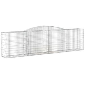 vidaXL Дъговидна габионна кошница 400x50x100/120 см поцинковано желязо