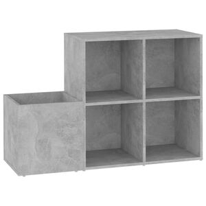vidaXL Шкаф за обувки, бетонно сив, 105x35,5x70 см, инженерно дърво