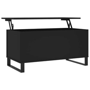 vidaXL Маса за кафе, черна, 90x44,5x45 см, инженерно дърво