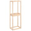 vidaXL Стелаж за гуми, 63x40x180 см, борово дърво масив