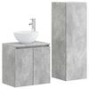 vidaXL Комплект мебели за баня 2 бр. Бетонно сиво 33 x 34,5 x 100 см