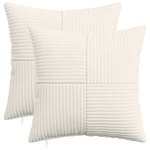 vidaXL Калъфка за възглавница 2 pcs ALMELO Кремаво 30 x 30 cm кордурой