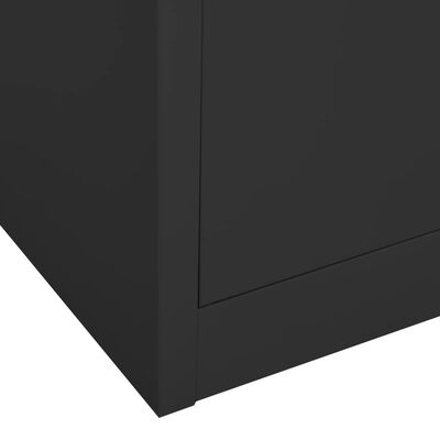 vidaXL Офис шкаф, антрацит, 90x40x180 см, стомана