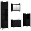 vidaXL Комплект шкафове за баня 4 бр. Черен дъб 40 x 36 x 181 см