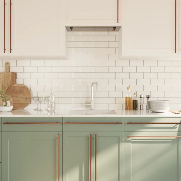 vidaXL Дръжки за шкафове, 10 бр, бронз, 480 мм, неръждаема стомана