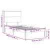 vidaXL Рамка за легло без матрак, бял, 90x200 см, бор масив