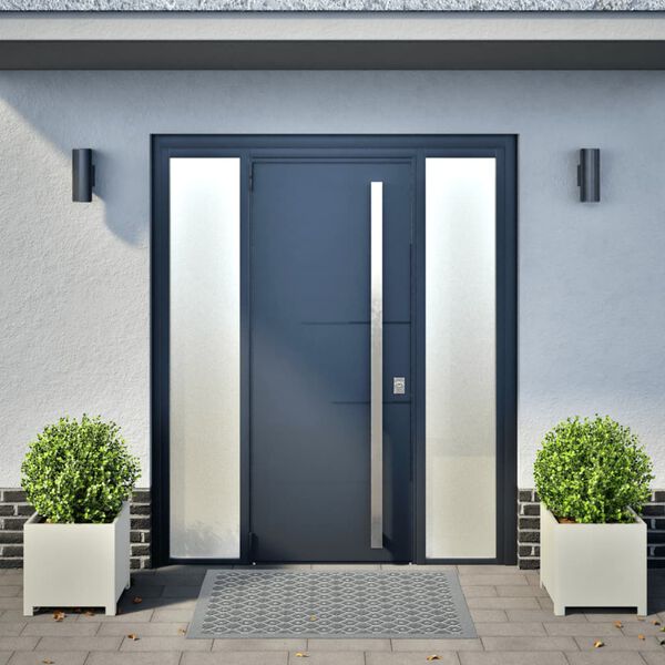 vidaXL Градински кашпи, 2 бр, бели, 40x40x40 см, стомана