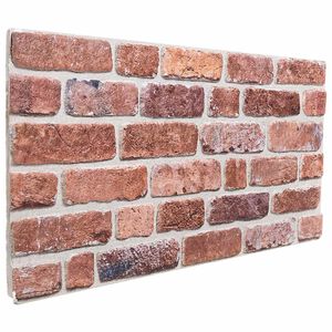 vidaXL Стенни панели 10 pcs Червено 100 x 50 cm EPS пяна