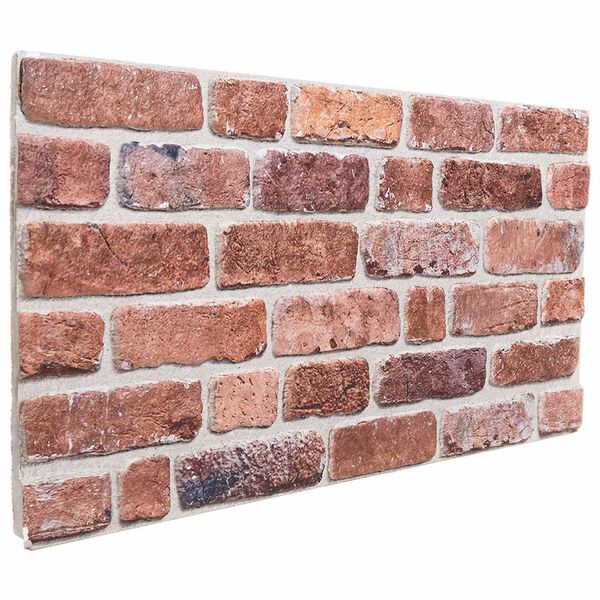 vidaXL Стенни панели 10 pcs Червено 100 x 50 cm EPS пяна