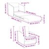 vidaXL Диван легло 60cm Облачно сиво текстил