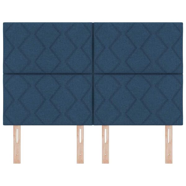 vidaXL Облегалка за глава с таблото Синьо 160 cm Изкуствена